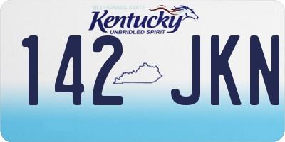 KY license plate 142JKN