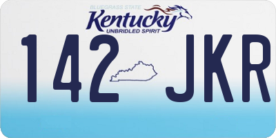 KY license plate 142JKR