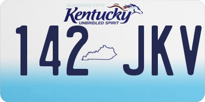 KY license plate 142JKV