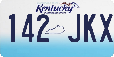 KY license plate 142JKX