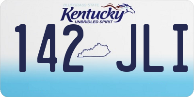 KY license plate 142JLI