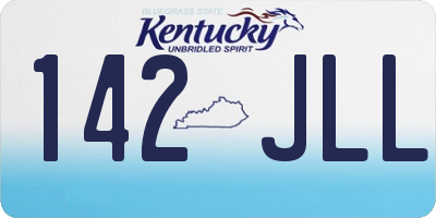 KY license plate 142JLL