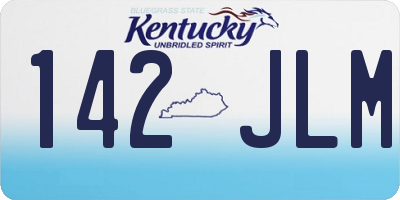 KY license plate 142JLM
