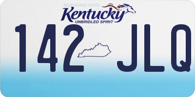 KY license plate 142JLQ