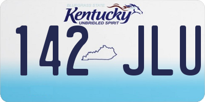 KY license plate 142JLU