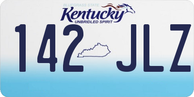 KY license plate 142JLZ