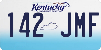 KY license plate 142JMF