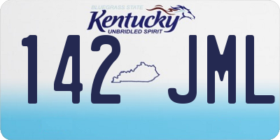 KY license plate 142JML