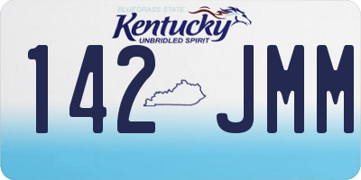 KY license plate 142JMM