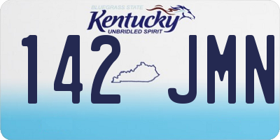 KY license plate 142JMN