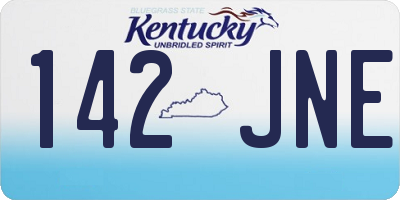 KY license plate 142JNE