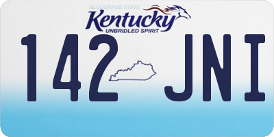 KY license plate 142JNI