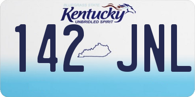 KY license plate 142JNL