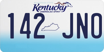 KY license plate 142JNO