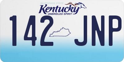 KY license plate 142JNP