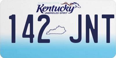 KY license plate 142JNT