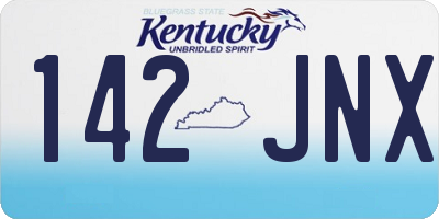 KY license plate 142JNX