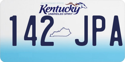 KY license plate 142JPA