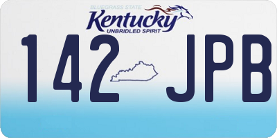 KY license plate 142JPB