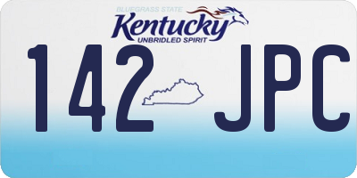 KY license plate 142JPC
