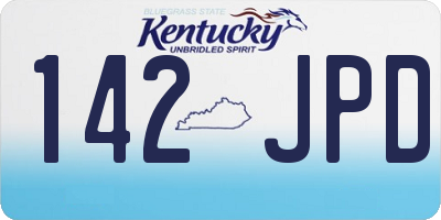 KY license plate 142JPD