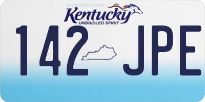 KY license plate 142JPE