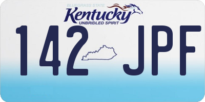 KY license plate 142JPF