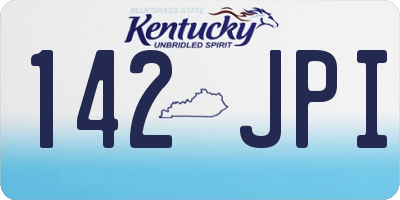 KY license plate 142JPI