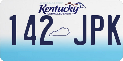 KY license plate 142JPK