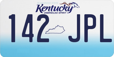 KY license plate 142JPL