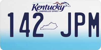 KY license plate 142JPM