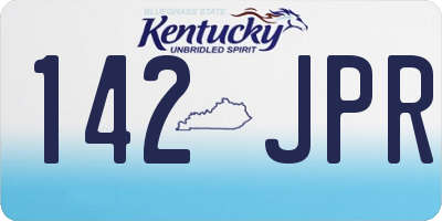 KY license plate 142JPR