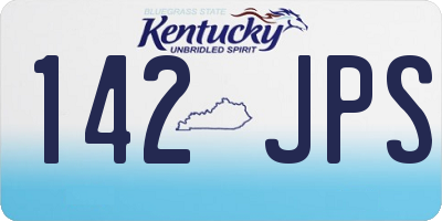 KY license plate 142JPS