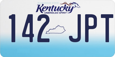 KY license plate 142JPT