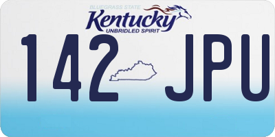 KY license plate 142JPU