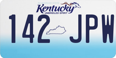 KY license plate 142JPW