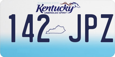 KY license plate 142JPZ
