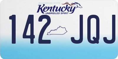 KY license plate 142JQJ