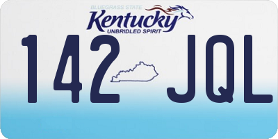 KY license plate 142JQL