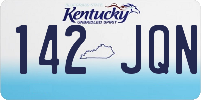 KY license plate 142JQN