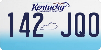 KY license plate 142JQO