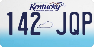 KY license plate 142JQP