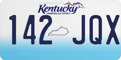 KY license plate 142JQX