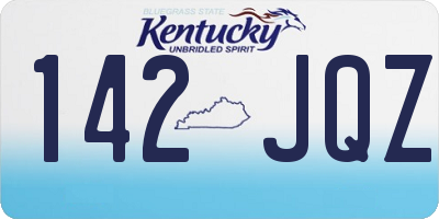 KY license plate 142JQZ