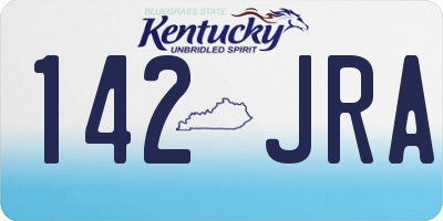 KY license plate 142JRA