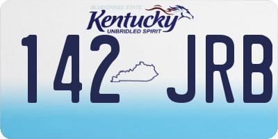 KY license plate 142JRB