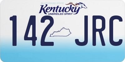 KY license plate 142JRC