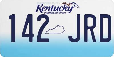 KY license plate 142JRD