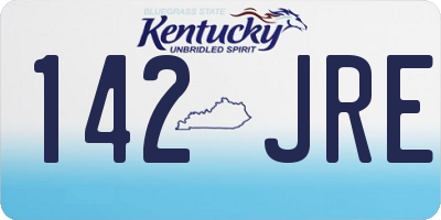 KY license plate 142JRE