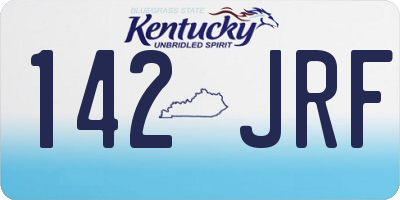 KY license plate 142JRF